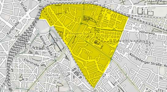 Immobilienpreisekarte Düsseldorf Flingern Süd